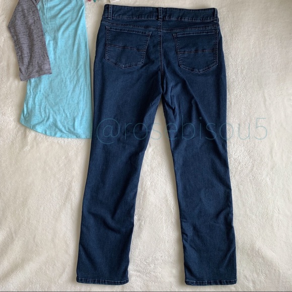 👖🆕{LEE RIDERS} Dark Denim MidRise Slim Straight - Picture 3 of 7